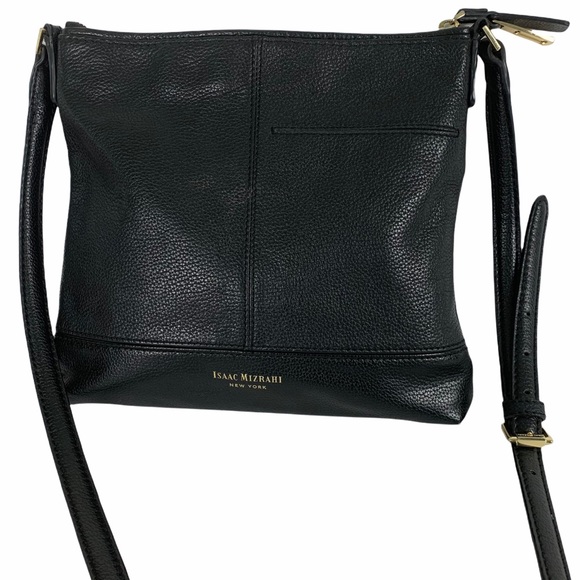 Isaac Mizrahi Kay Leather Crossbody Perforated Bag - Picture 1 of 13